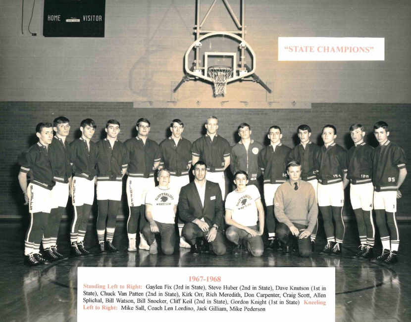 1967-68 Scottsbluff High School Nebraska State
High School Wrestling Champions