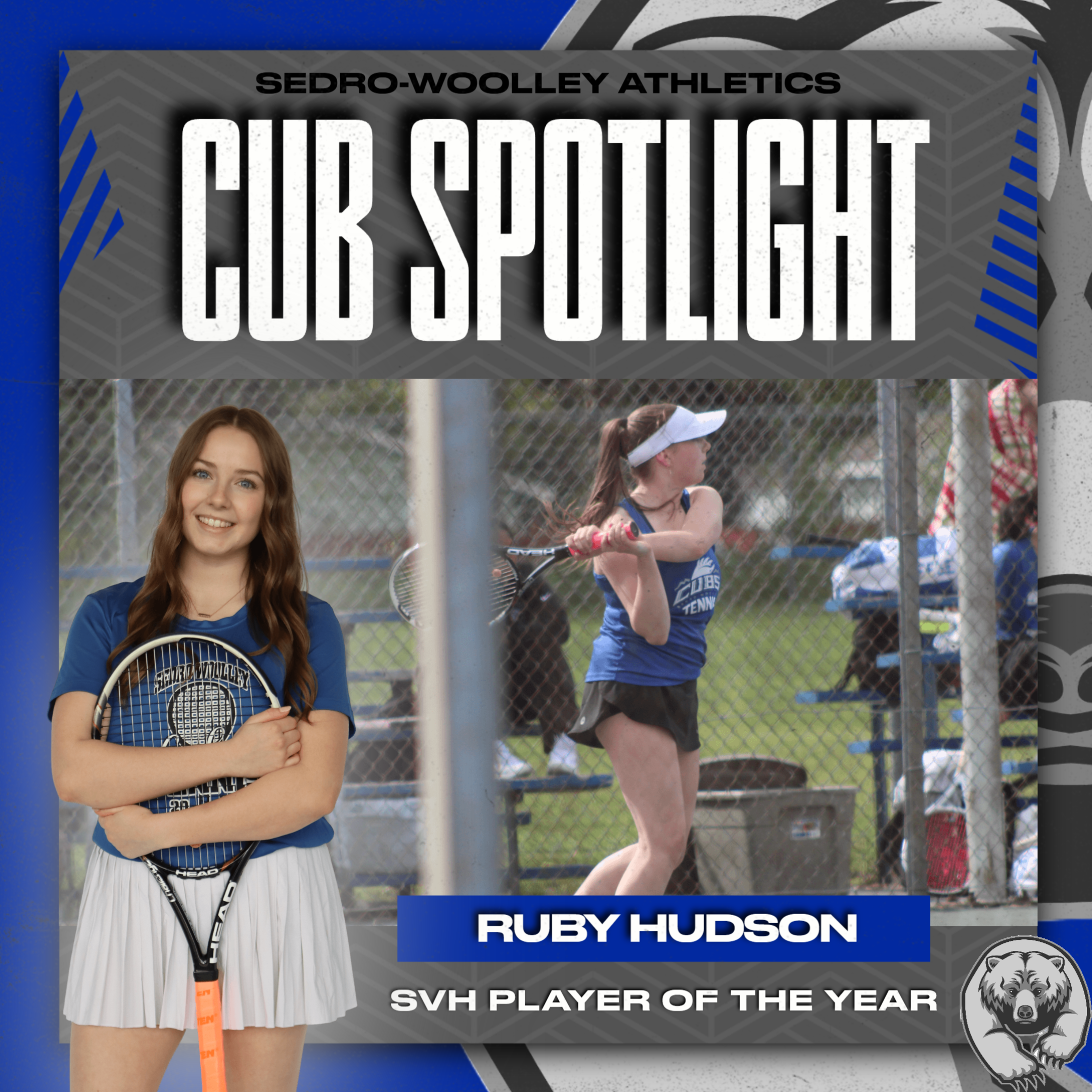 Girls Tennis - Hudson Named SVH Player of the Year!
