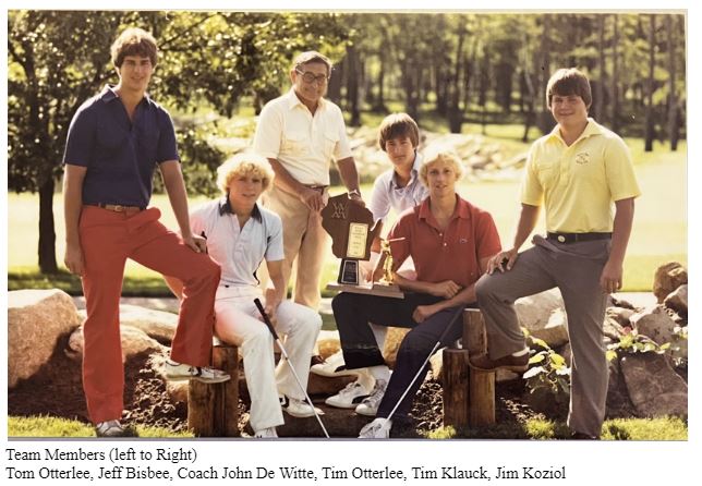 Boy's Golf State Champions 1983