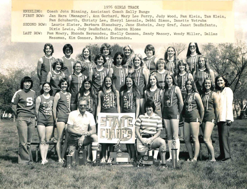 1976 Scottsbluff High School Nebraska State Girls
Track Champions