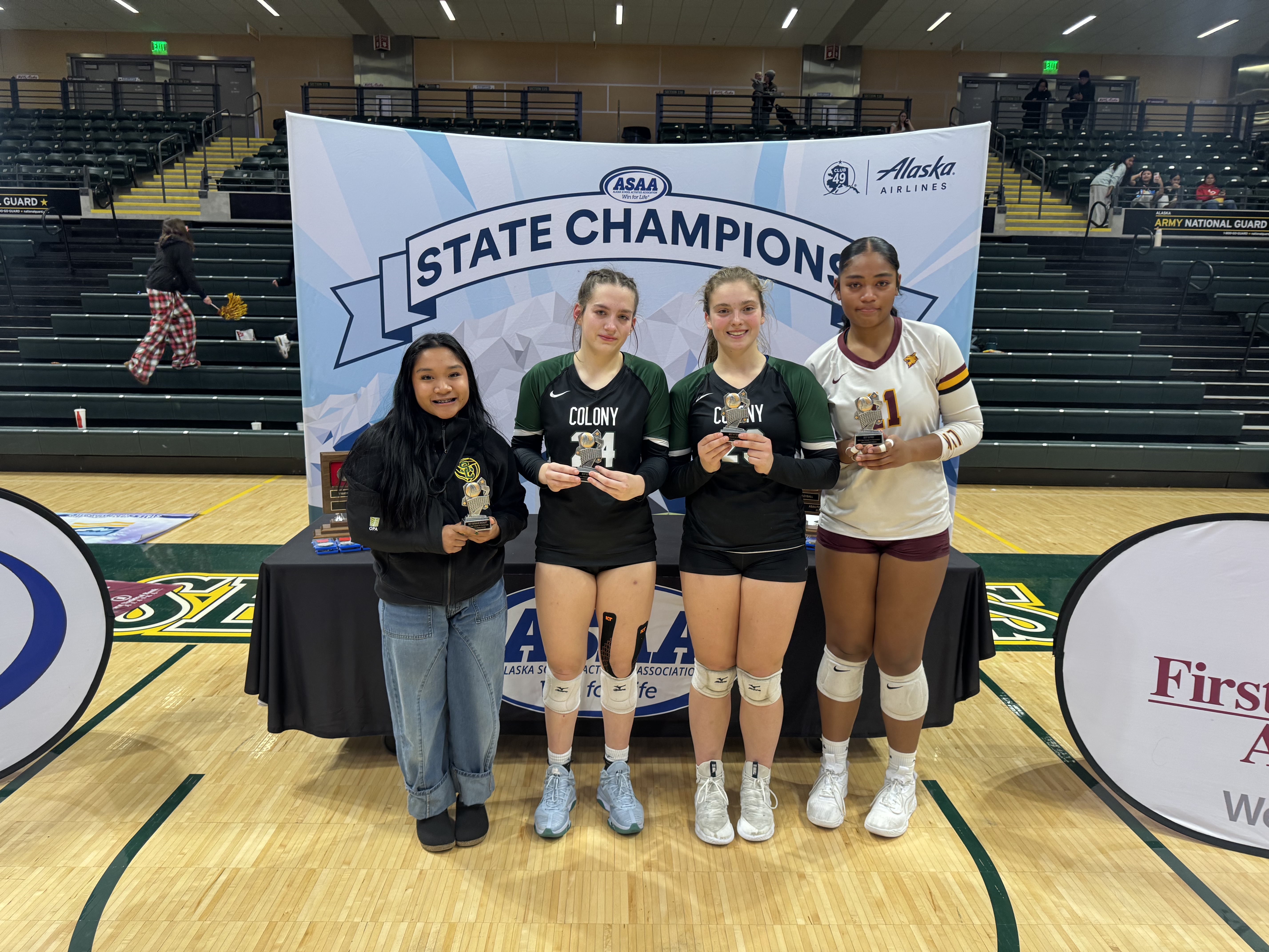 2025 ASAA State Volleyball Awards.  Emily D.  Best Setter and Taylor P. Best Hitting Percentage.