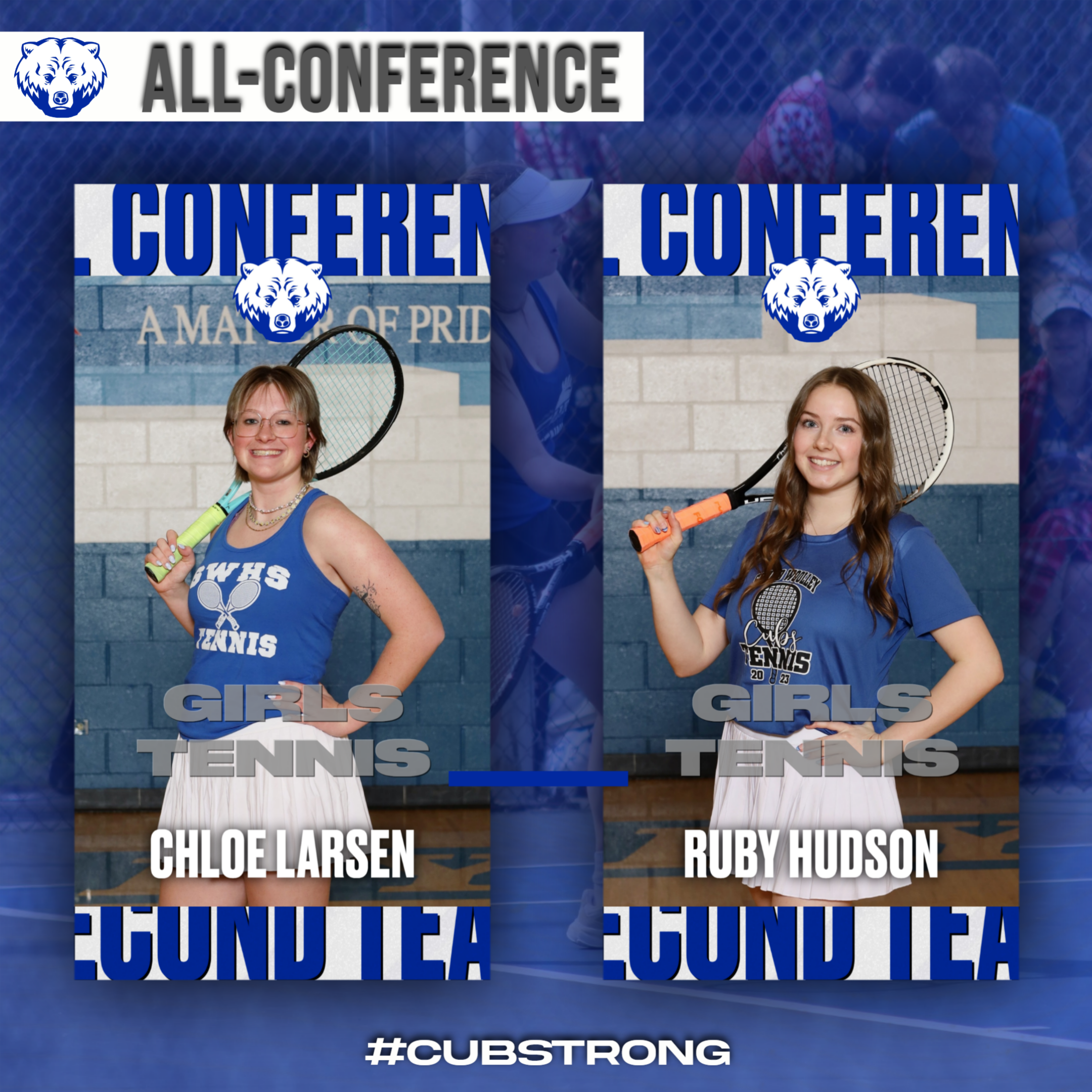 Girls Tennis - Larsen & Hudson Earn All-Conference!