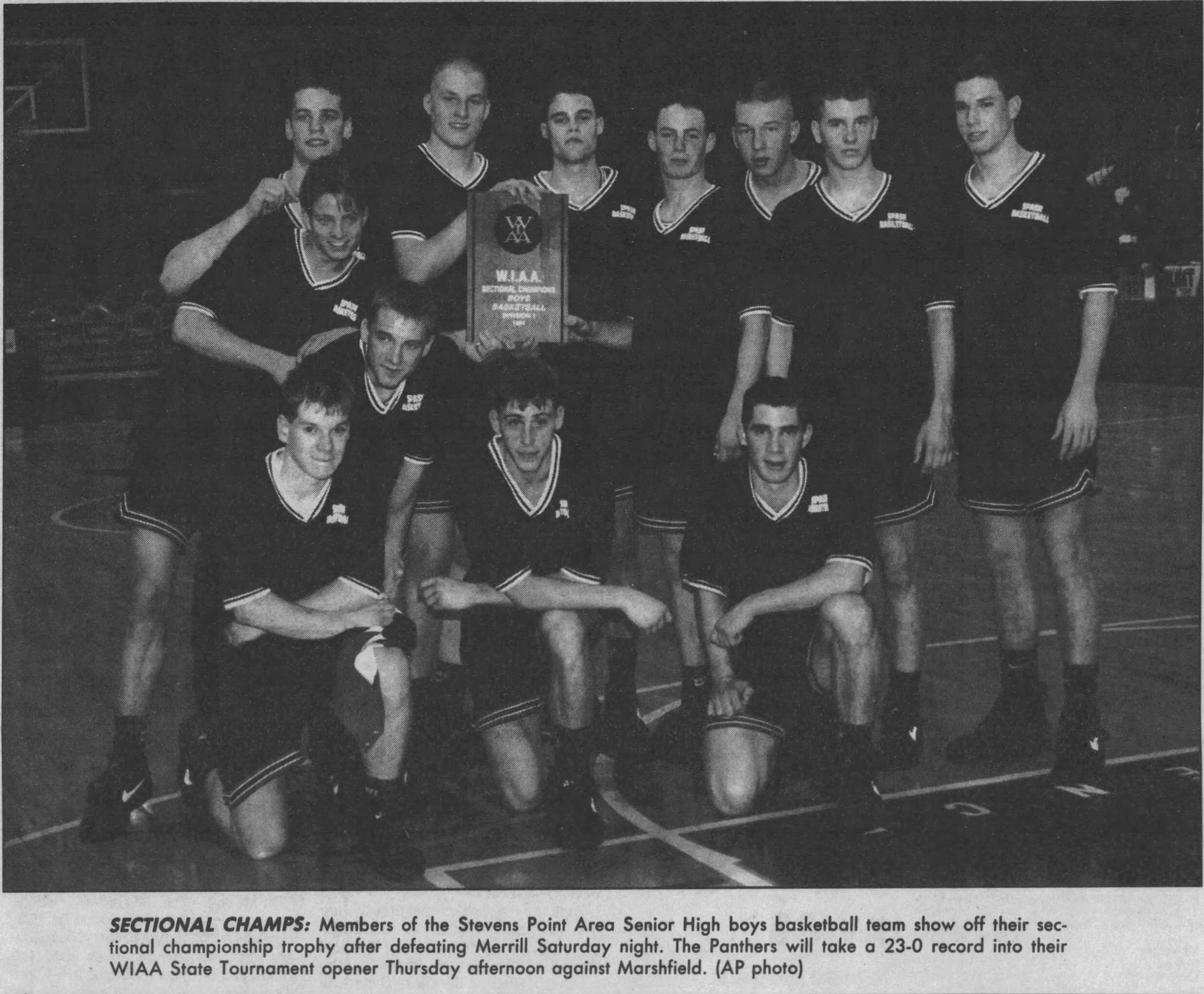 Boys Basketball State Champions 1994